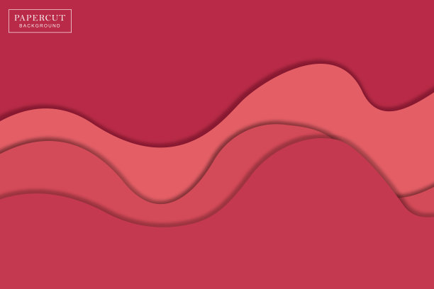 剪纸的背景。垂直横幅与3D波浪形状层。抽象写实的纸上设计。蓝色的雕刻艺术。矢量设计布局的传单，海报，邀请图片下载