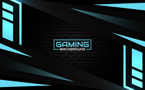 抽象的未来主义浅蓝色游戏背景与现代电子竞技形状。矢量设计模板技术概念图片下载