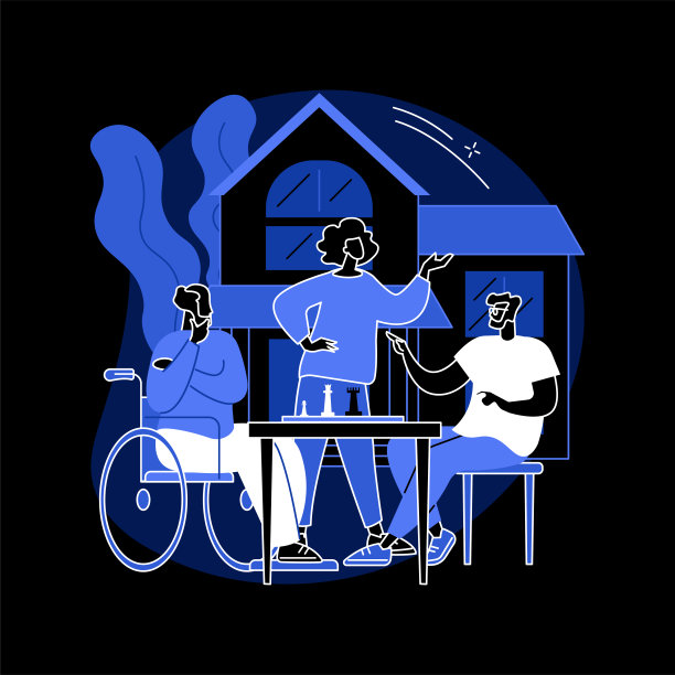 社区老年人抽象概念矢量插图。图片下载