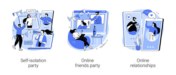 隔离娱乐抽象概念矢量插图。图片下载