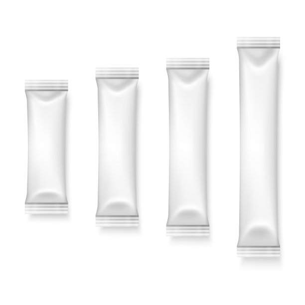 3d现实的白色空白包装图标集图片下载