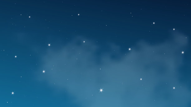 夜空中有云和许多星星图片下载