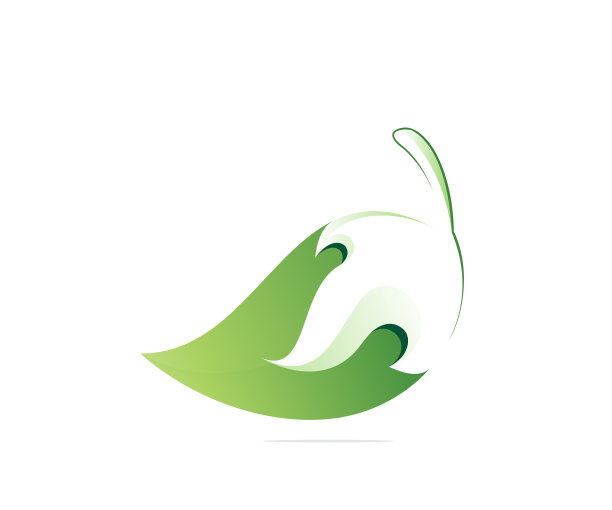 树叶和火图标标志设计模板图片下载