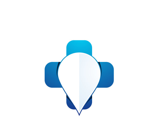 医疗应用位置图标logo设计模板图片下载