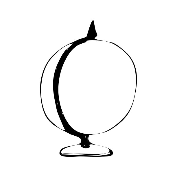 地球仪涂鸦风格图片下载