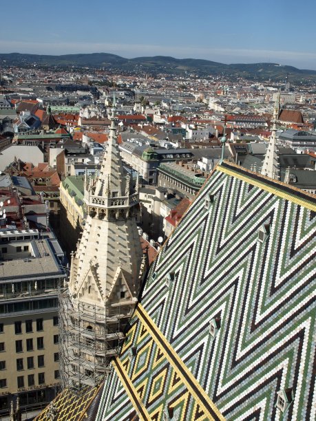 从圣史蒂芬大教堂俯瞰维也纳图片下载