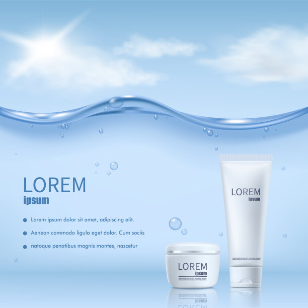 广告横幅与保湿皮肤护理图片下载