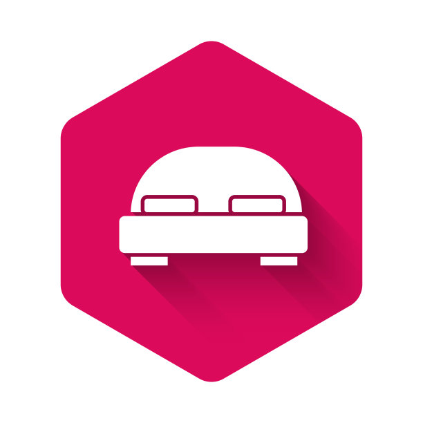 白色大床为两人或一人图标孤立图片下载