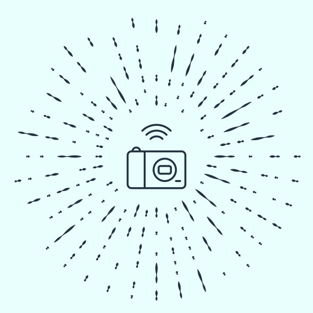 黑线智能摄影系统图标隔离图片下载