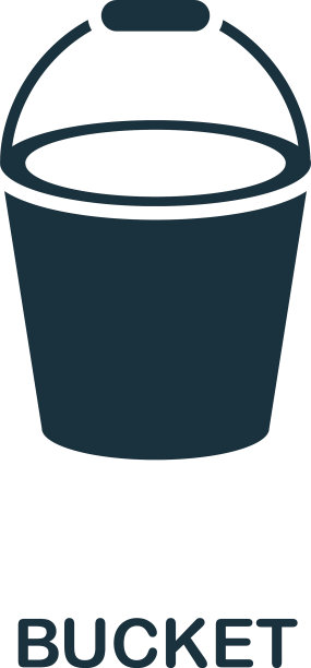 桶图标创意标志建设图片下载