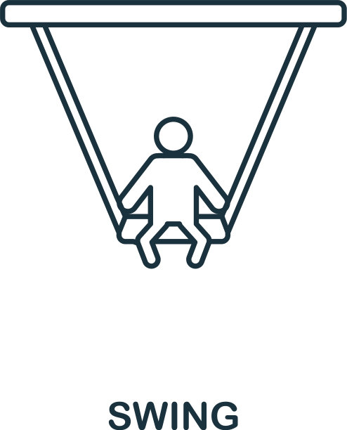 摇摆图标轮廓风格创意薄设计图片下载
