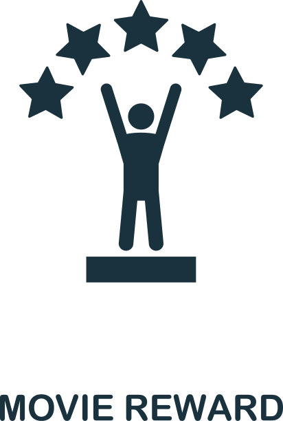 电影奖励图标单色风格设计源自图片下载