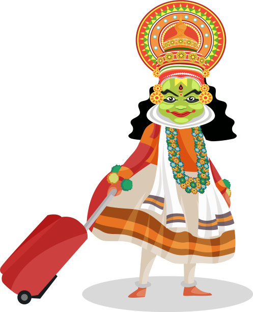 kathakali舞者卡通图片下载