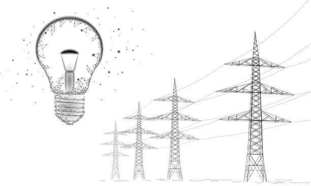 低聚高压电力线点子灯泡图片下载