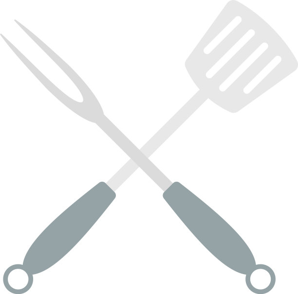 交叉油炸铲和叉的图标图片下载