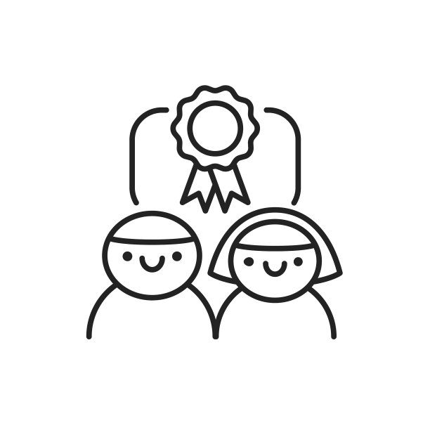 领导力培训颜色线图标象形图图片下载