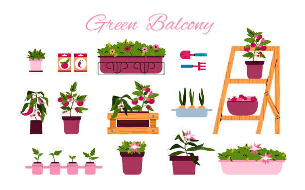 阳台园艺-盆花植物图片下载