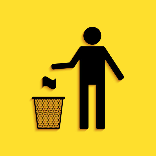 黑人把垃圾扔进垃圾桶图片下载