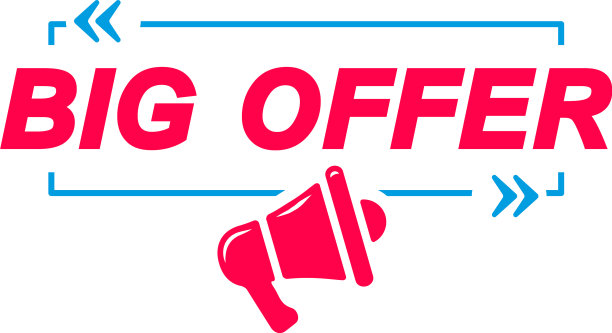 大报价标签演讲气泡与扩音器图片下载