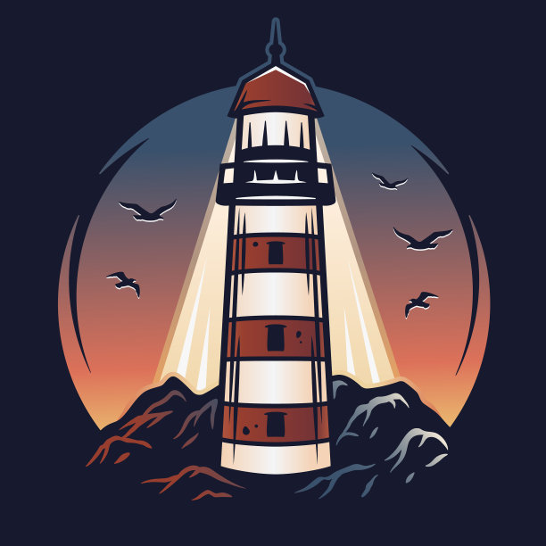 海上灯塔山航海海上艺术图片下载