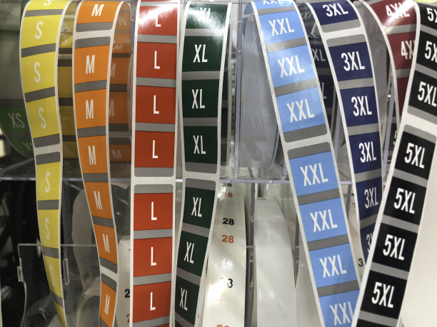 显示身体尺寸的彩色标签图片下载