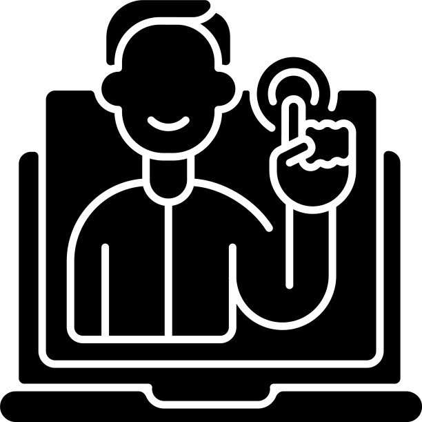 交互设计ixd黑色字形图标图片下载