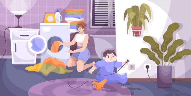 儿童和插座的危险背景图片下载