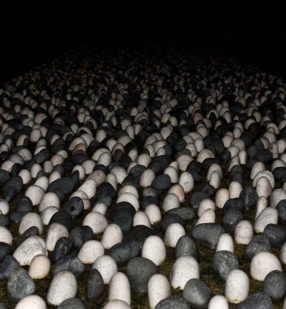 黑色和白色的石头在小路上的图案图片下载