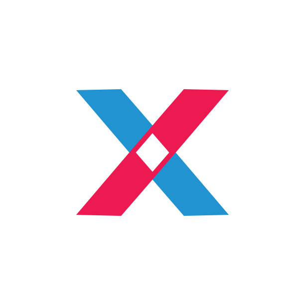 简约几何X字母标志图片下载
