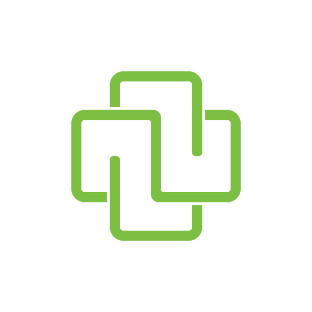 加上医疗线艺术几何标志图片下载