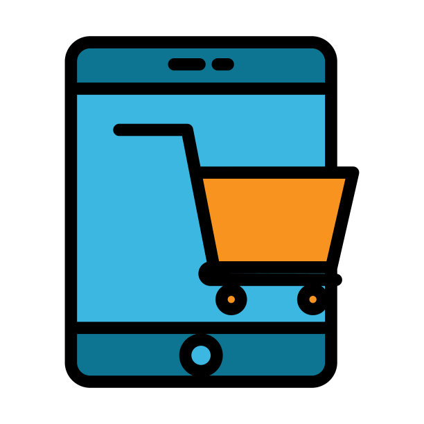 在线购物线性彩色图标手机图标图片下载