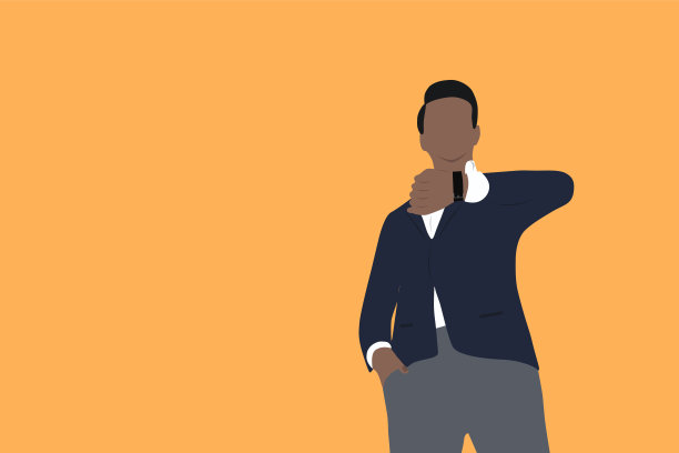 商人看表，看时间，等待会议图片下载