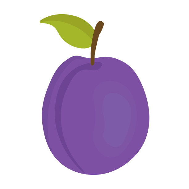 卡通梅花孤立在白色的背景上。健康饮食的食物甜点春夏设计元素。矢量插图。素食主义的概念图片下载