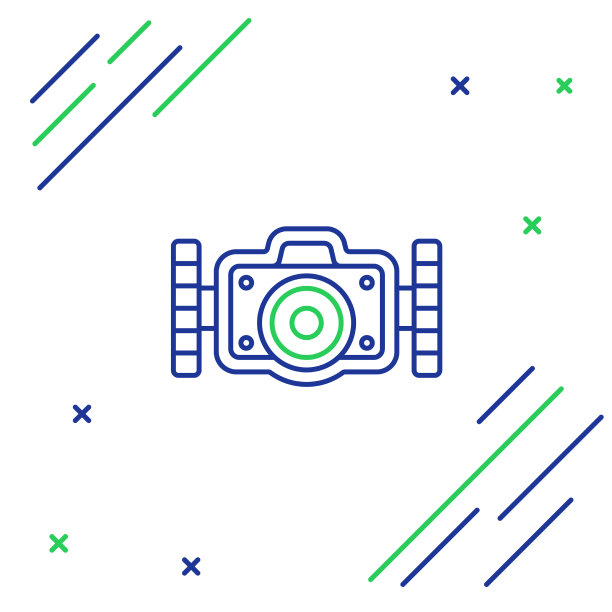 线摄影相机潜水员图标孤立在白色图片下载