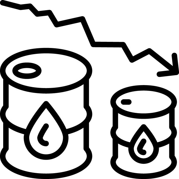 石油市场危机矢量图标设计，化石石油价格下跌概念，白底COVID-19的经济后果，冠状病毒大流行后的社会经济问题符号图片下载