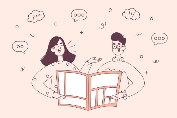 阅读新闻的概念图片下载