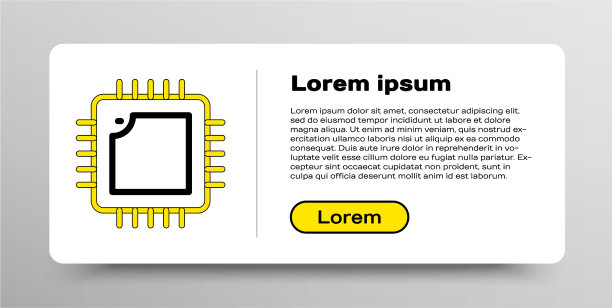 线计算机处理器与微电路CPU图片下载