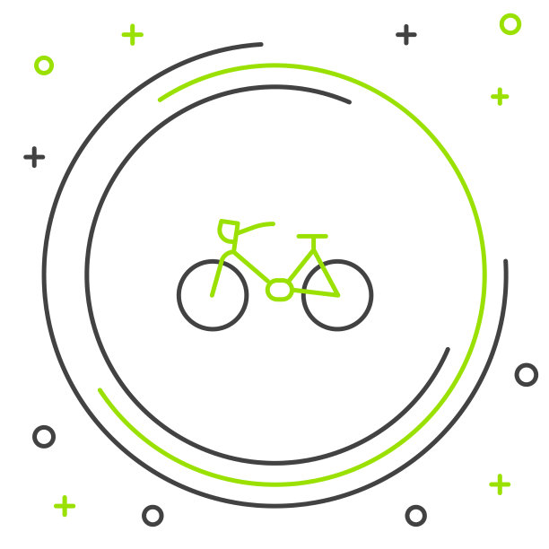 线自行车图标孤立在白色背景图片下载