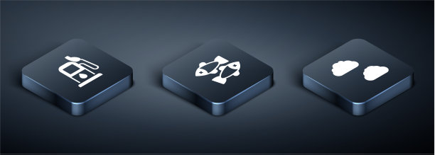 设置等距汽油或加油站云和图片下载