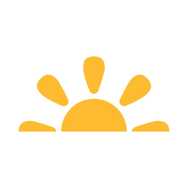 半太阳下山图标矢量日落概念平面设计，标志，网站，社交媒体，移动应用程序，ui插图图片下载