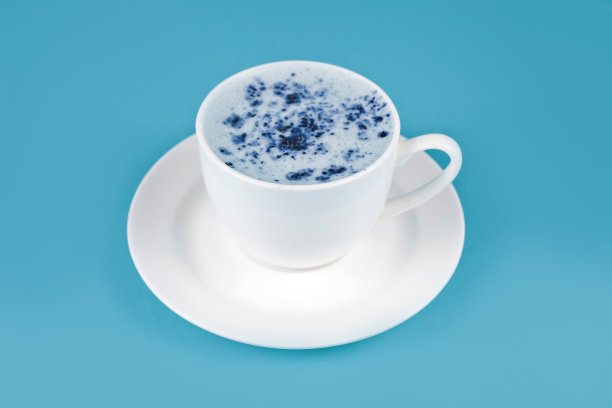 蓝色抹花拿铁图片下载