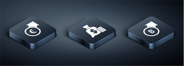 设定等距金融增长和欧元比特币图片下载