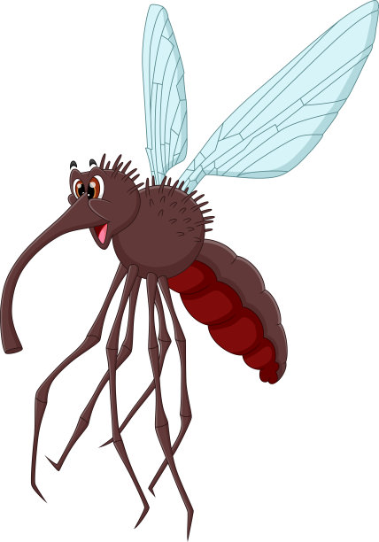 卡通可爱微笑蚊子图片下载