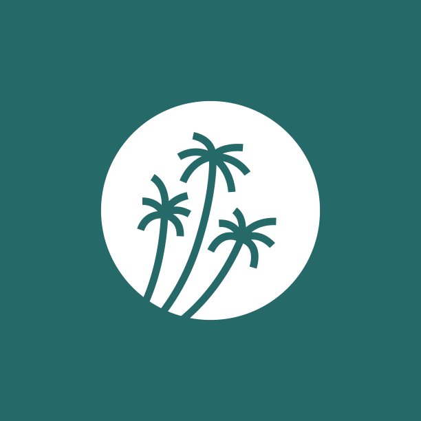 椰子树棕榈树矢量图标插图图片下载