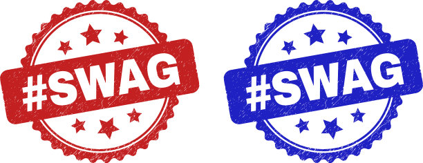 Hashtag swag玫瑰形印章与grunged纹理图片下载