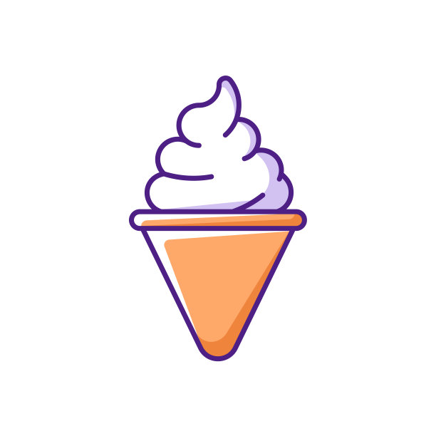 冰淇淋甜筒RGB颜色图标图片下载