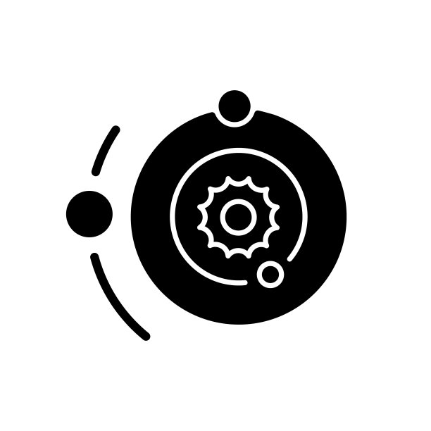 太阳系黑色象形图标图片下载