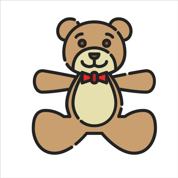 泰迪熊图标设计剪辑艺术颜色图标图片下载