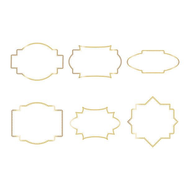 抽象的金色艺术横幅，海报，贺卡。时尚的复古向量装饰模板。复古的金色框架，伟大的设计为任何目的。图片下载