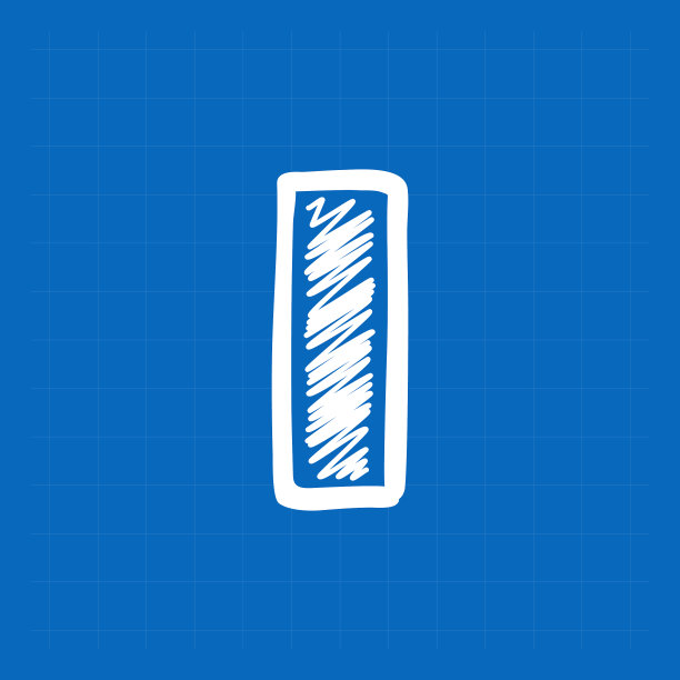 字母I标志在蓝图纸背景图片下载